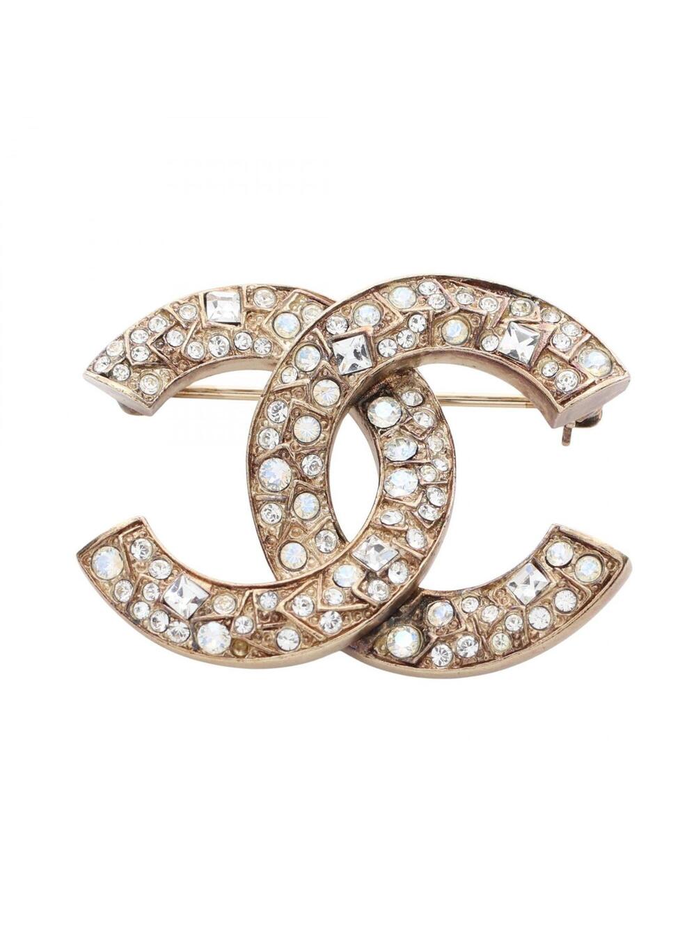 Chanel Cc Logo Brooch Metal #287888C10B